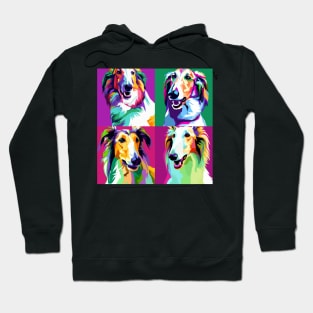 Borzoi Pop Art - Dog Lover Gifts Hoodie